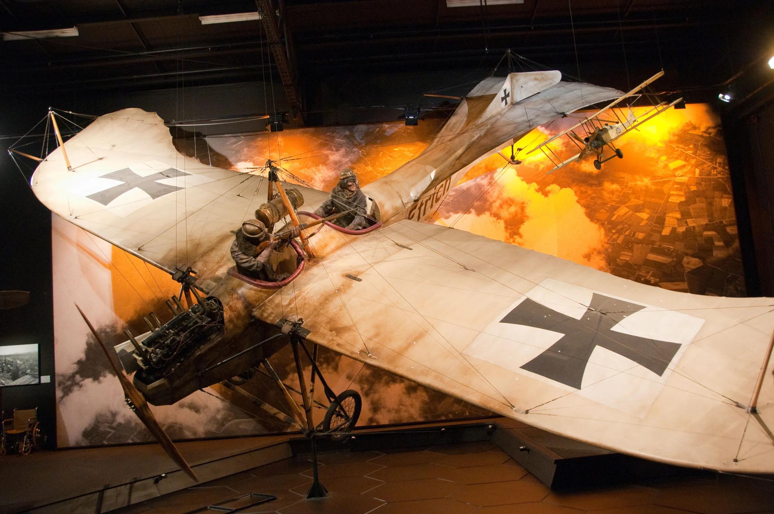 CPKB0M New Zealand Marlborough, exhibits at Omaka Aviation Heritage Centre of WWI aerial combat