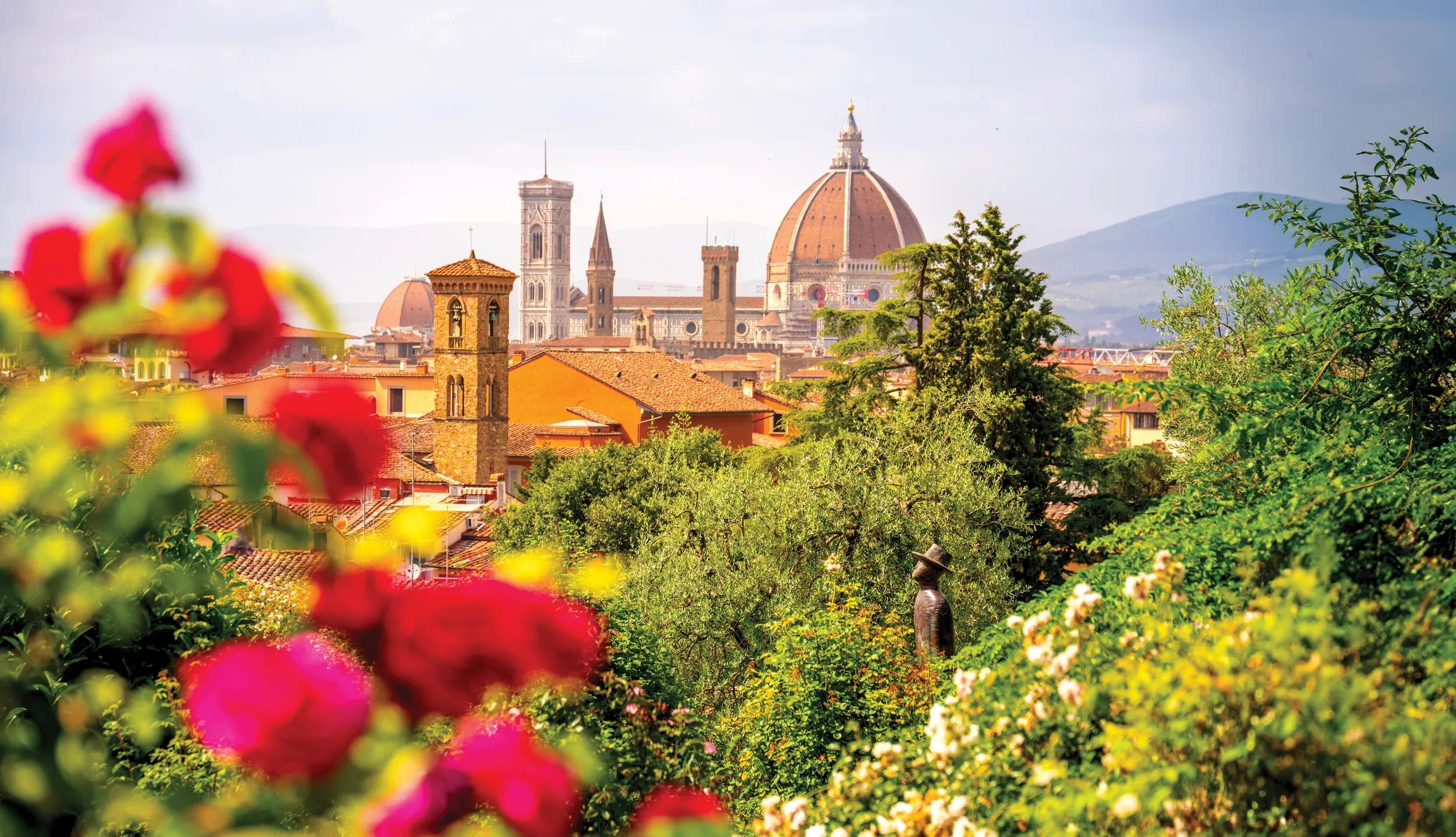 Santa Maria del Fiore Duomo Cathedral, NOT IN FOCUS, Florence, Tuscany, Italy