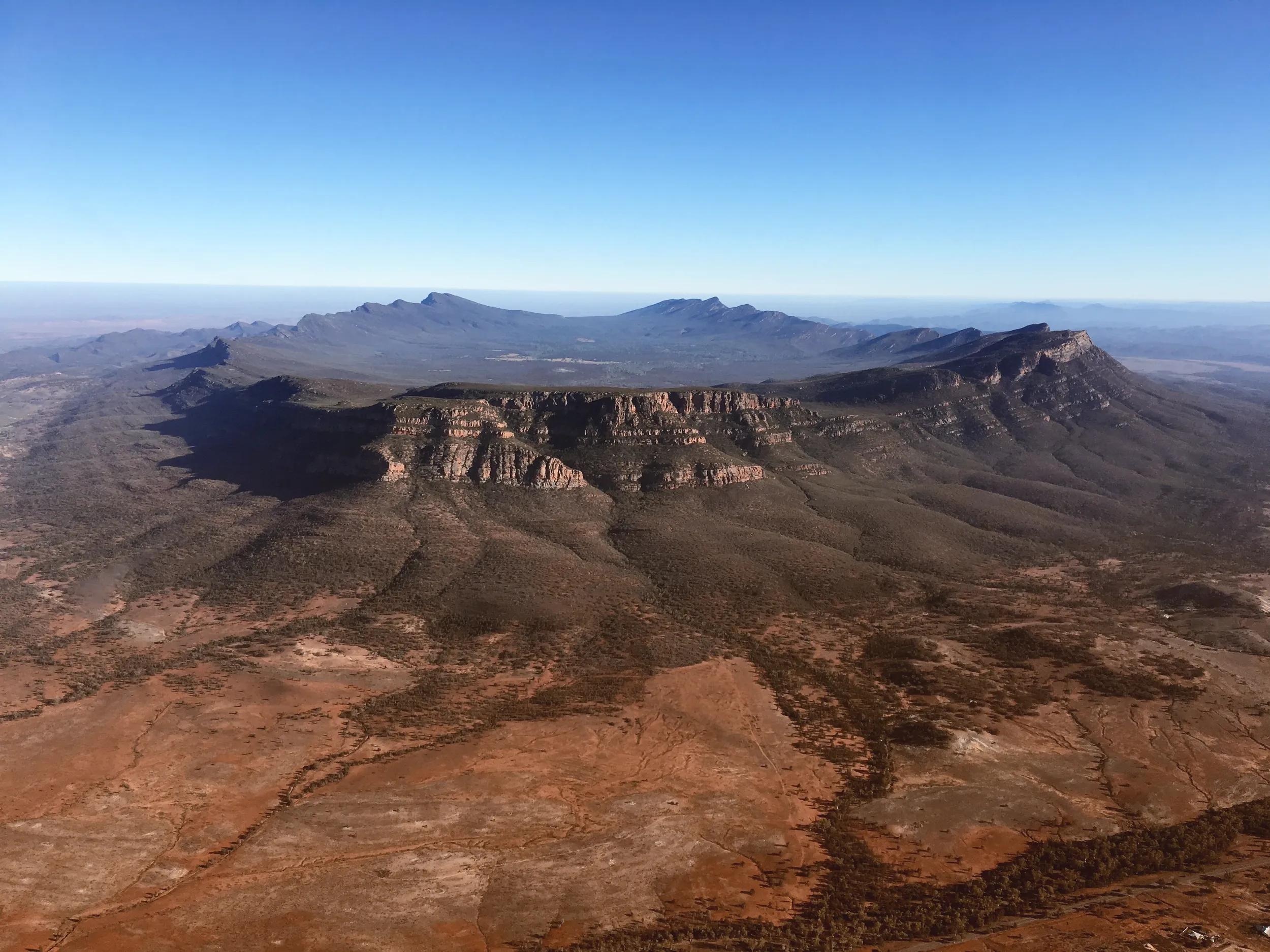 Wilpena Pound in the Flinders Ranges from the air