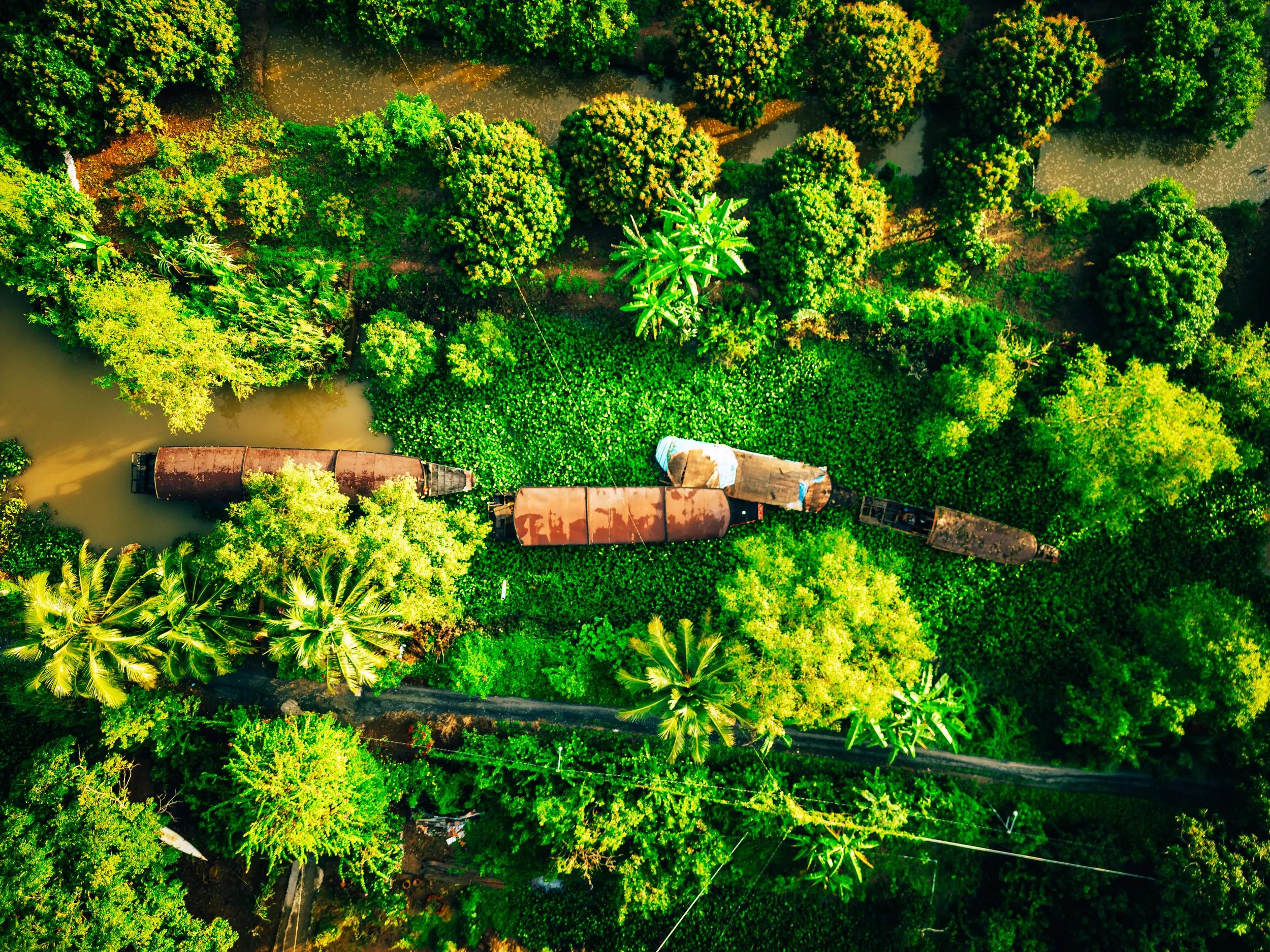 Aerial view of Vietnam Mekong Delta