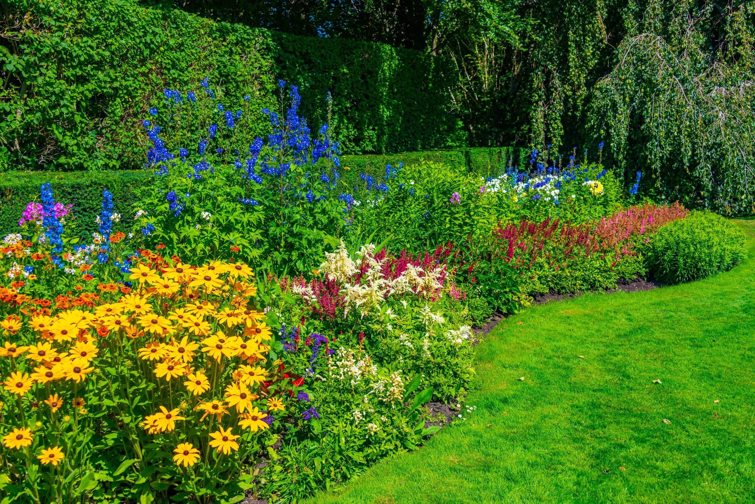 Gardens at Solliden palace in Sweden.
