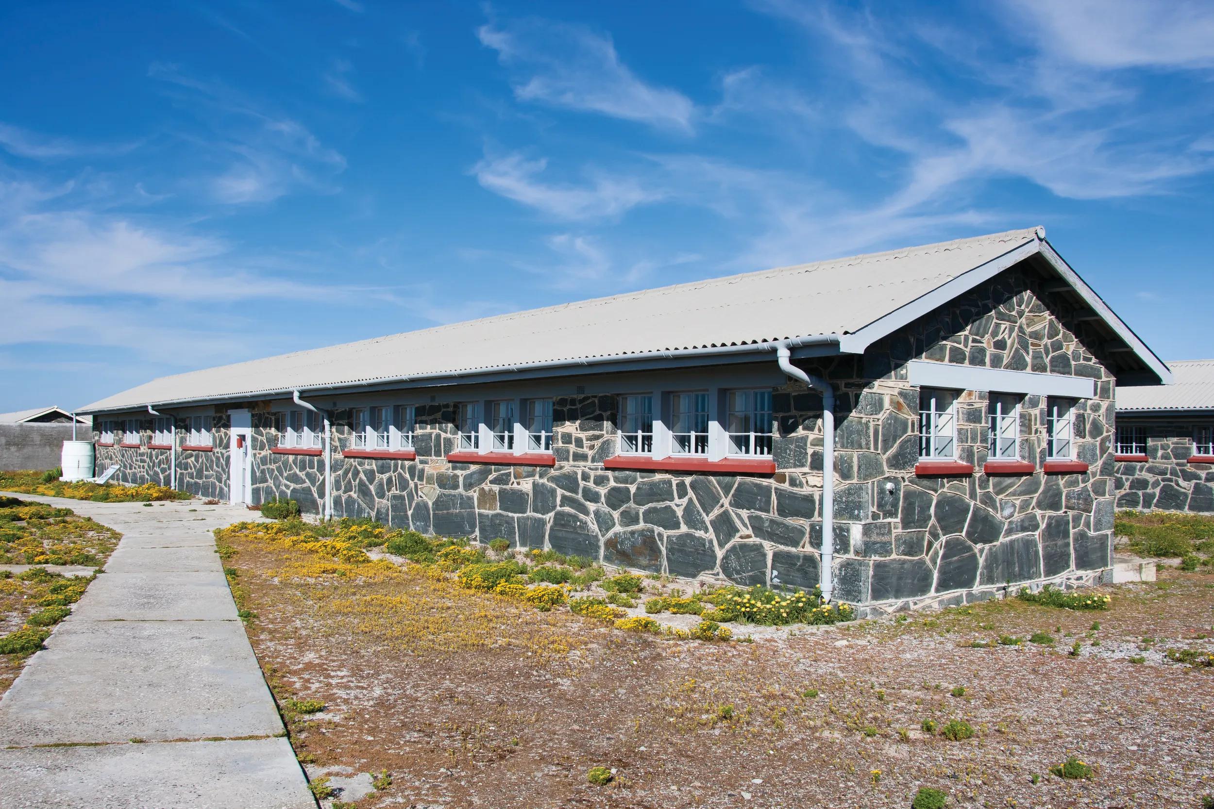 "Prison barrack on Robben Island outside Cape Town, South Africa."