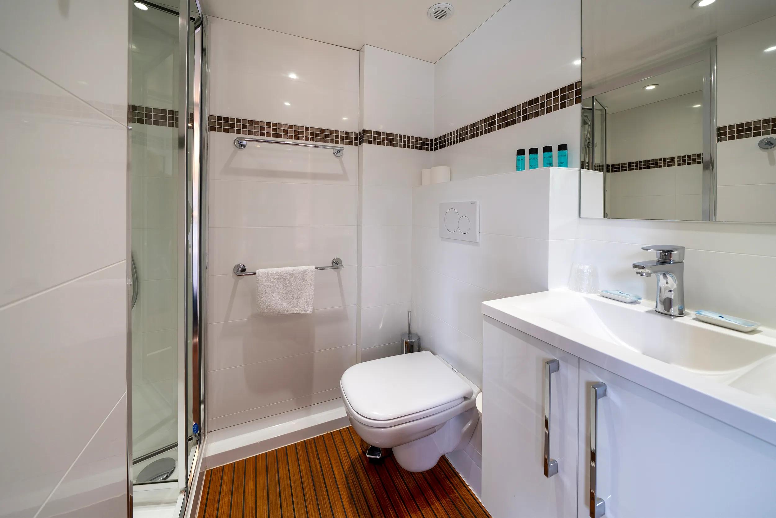 Ship MS Daniele, bathroom double cabin.