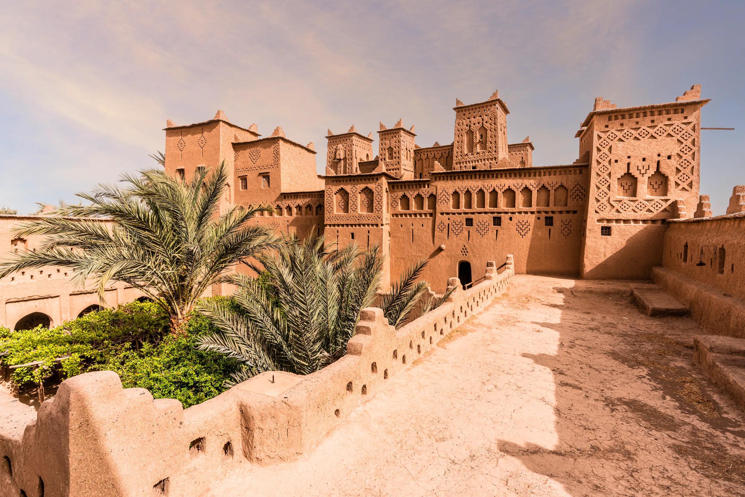 Kasbah Amridil, historic fortified residence in the oasis of Skoura, Atlas mountains, Ouarzazate province, Morocco