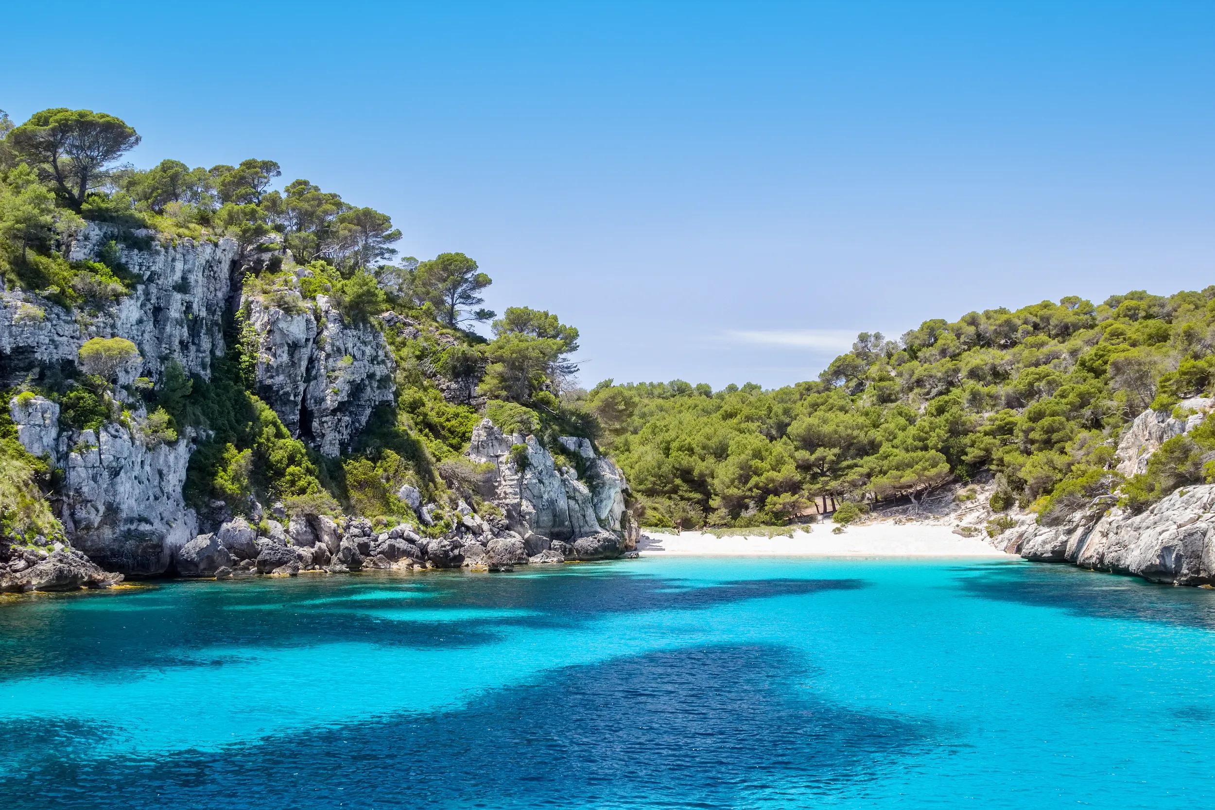Cala Macarelleta - popular Menorca Island beach