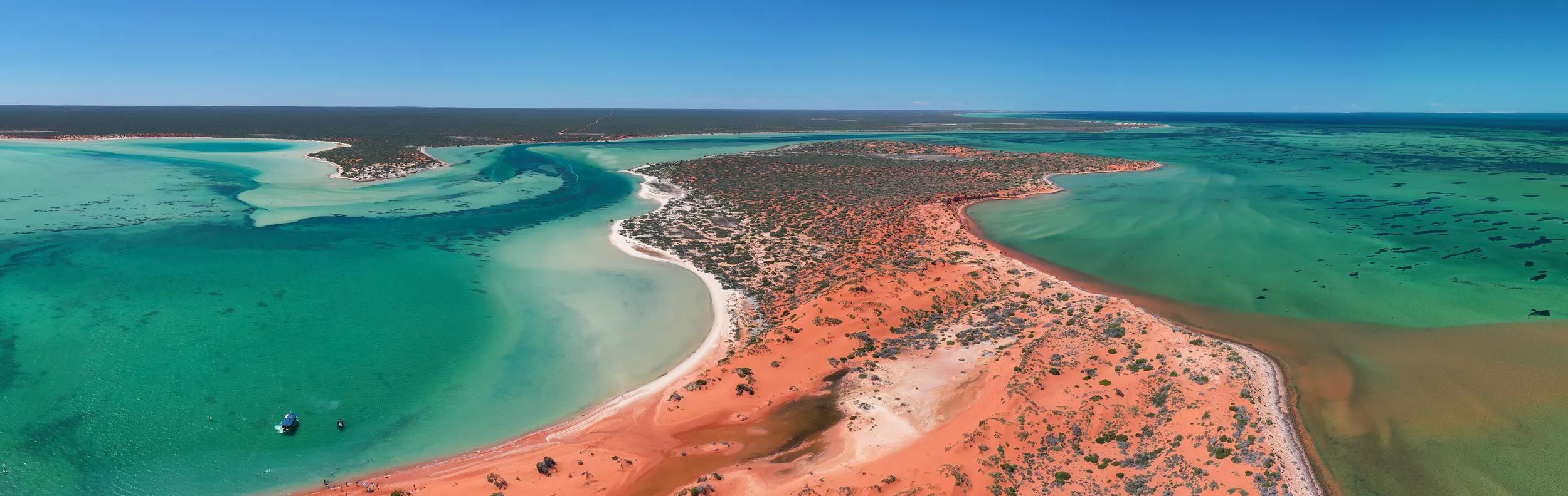Shark Bay, aerial view - West Coast Abrolhos & The Coral Coast