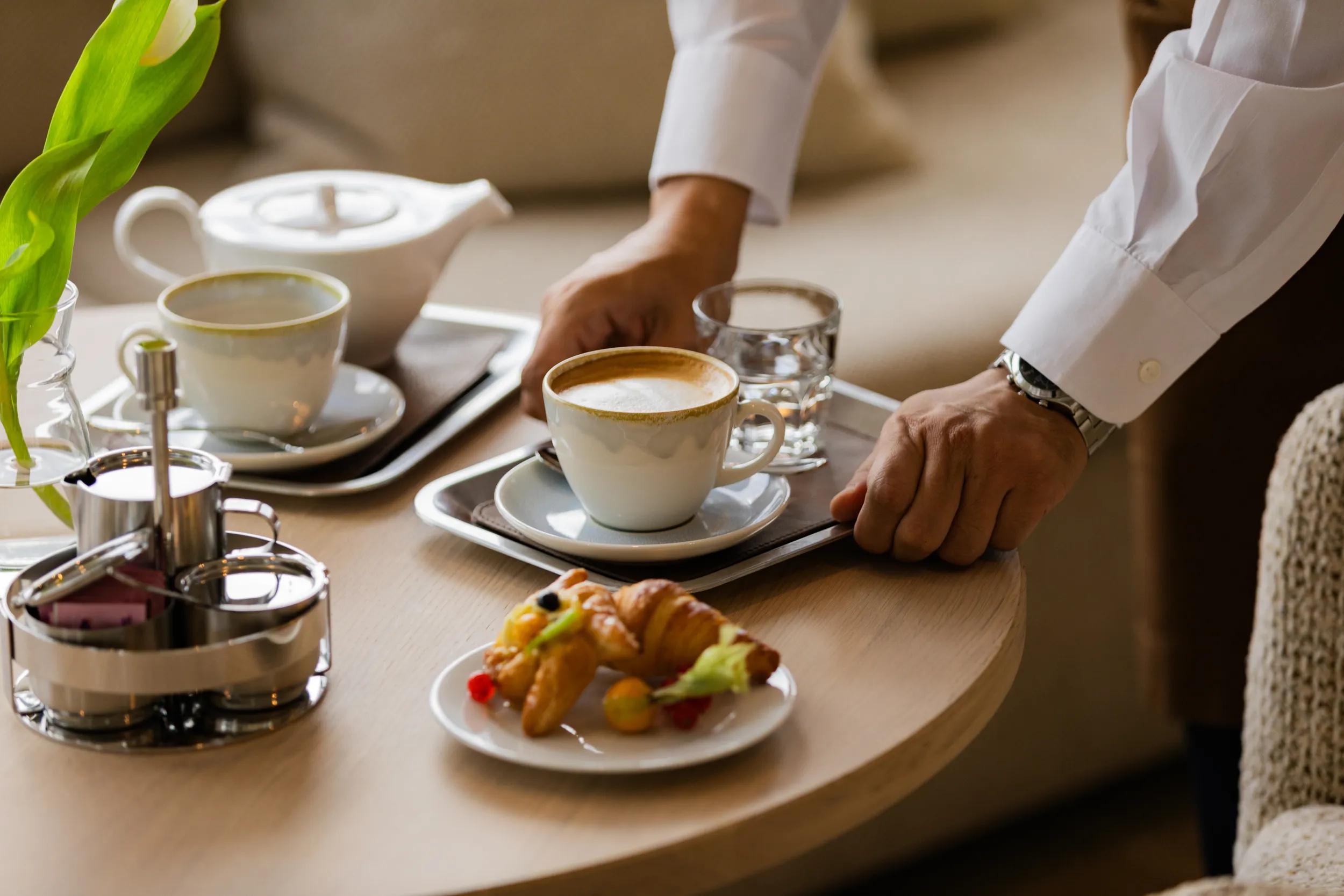 APT Solara, The Salon with tea, coffee and pastries.