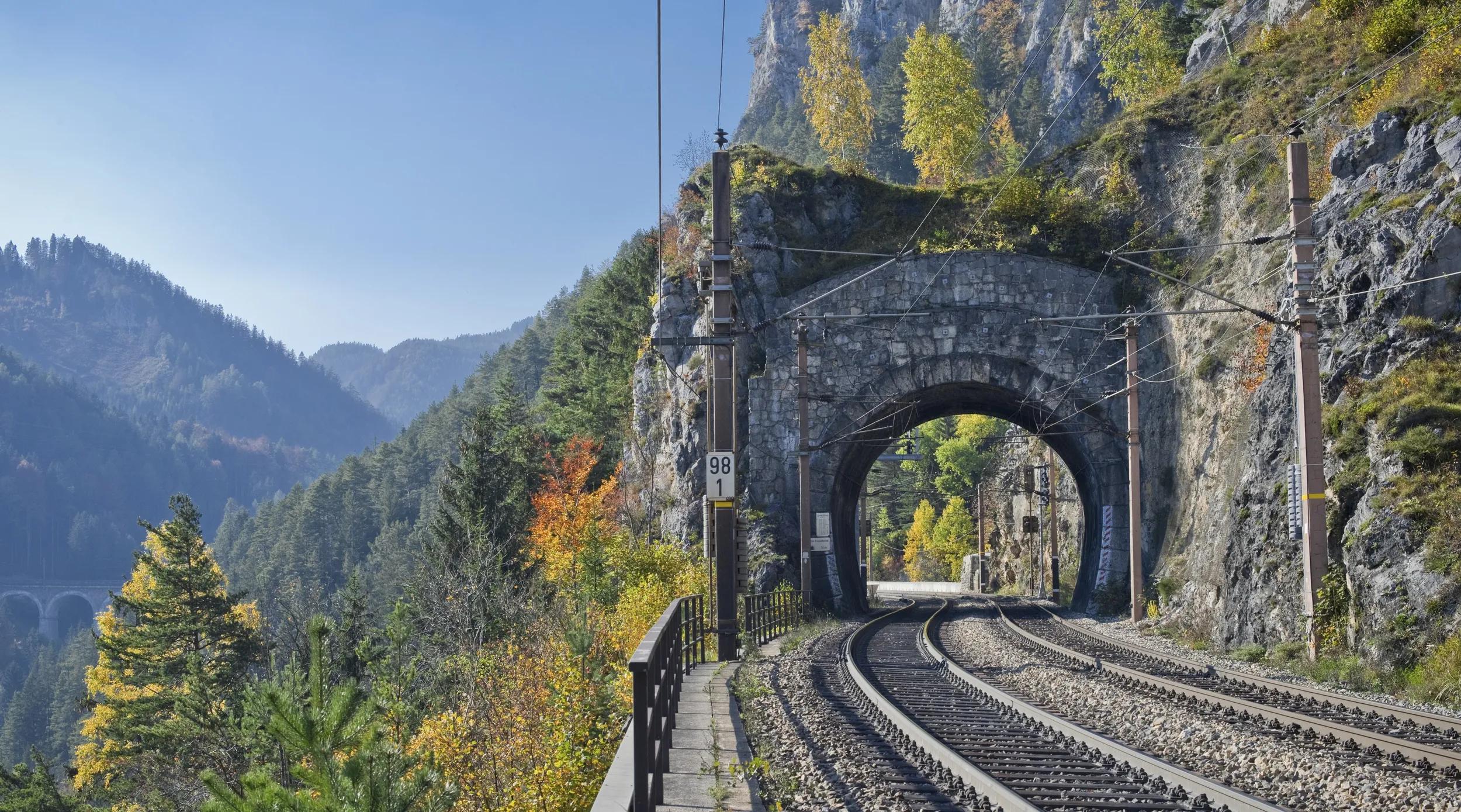 Krauseltunnel on the Semmering railway line, Breitenstein, Rax, Lower Austria, Austria, Europe