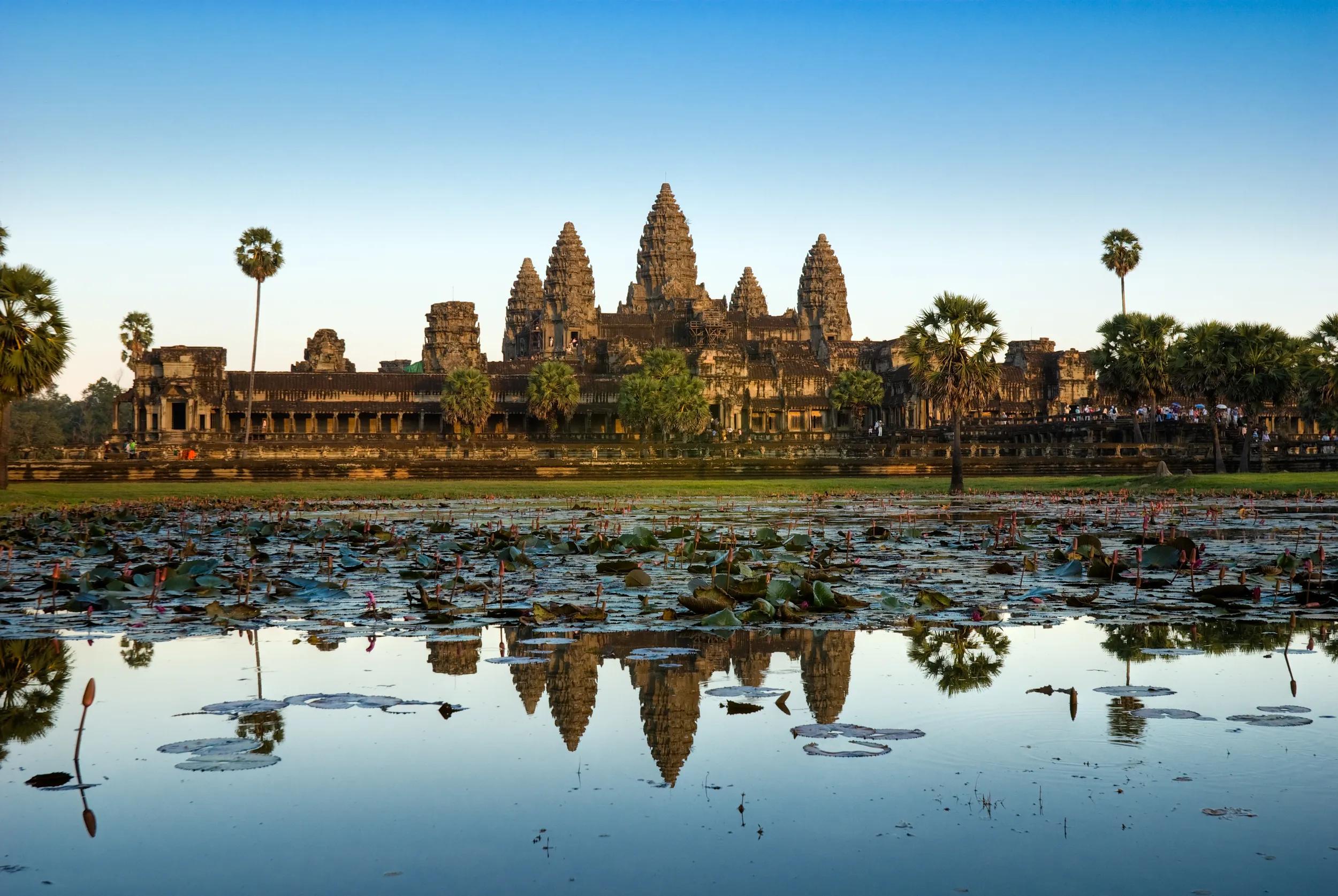 Angkor Wat Temple before sunset, Siem Reap, Cambodia.
