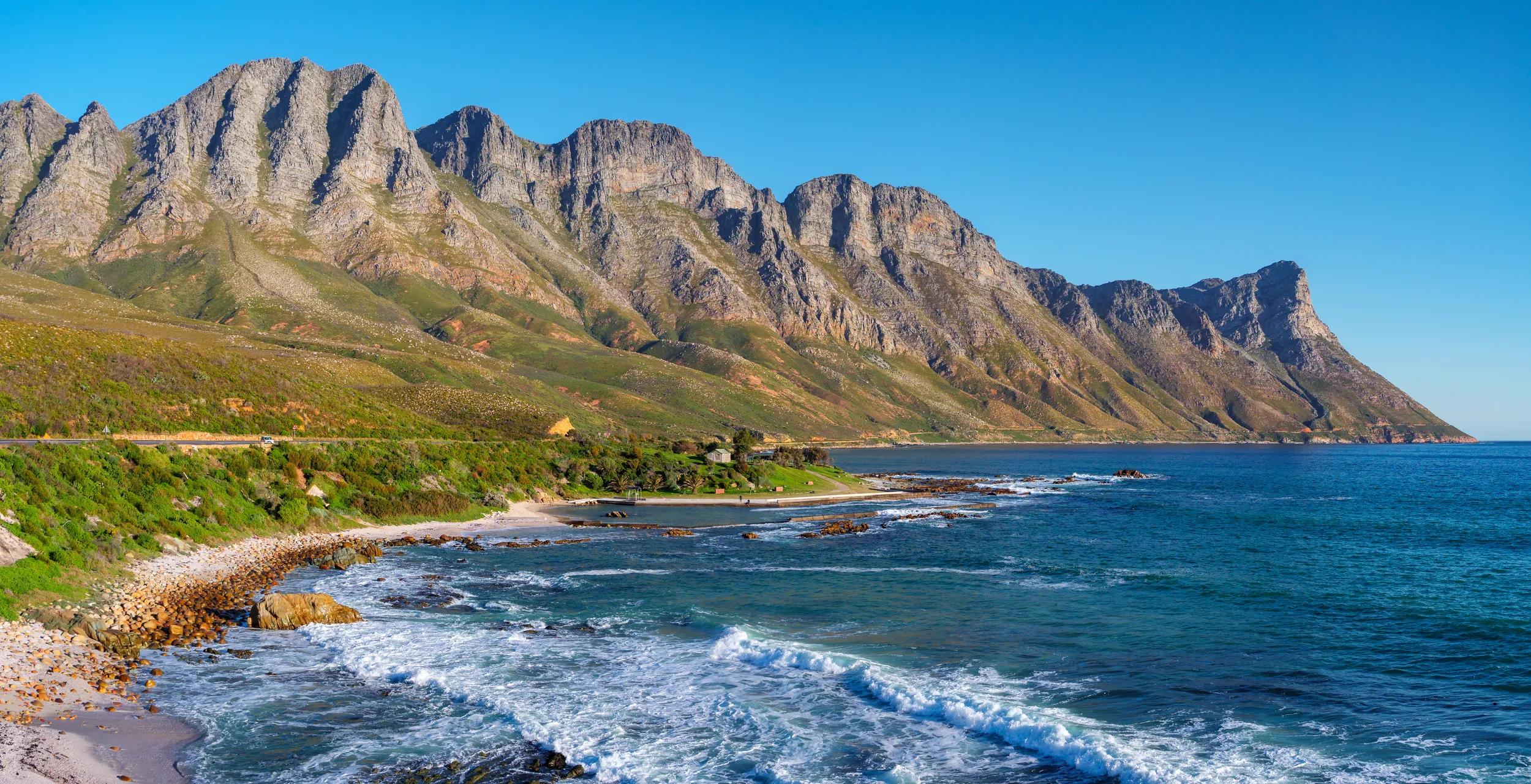 View of the Kogelberg Mountains along Clarence Drive between Gordon's Bay and Rooi-Els. False Bay. Western Cape. South Africa