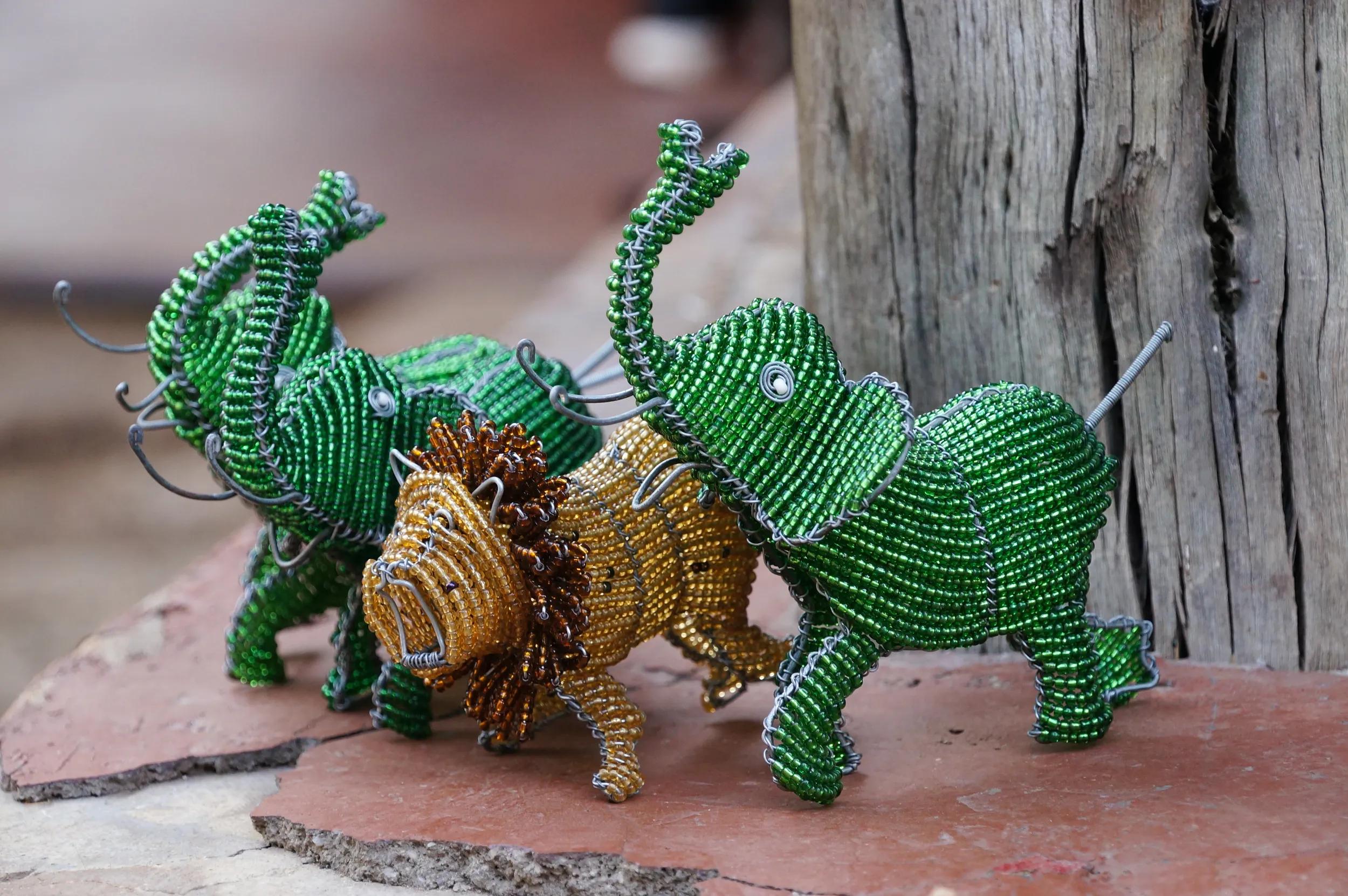 Bead craft souvenirs for sale in South Africa.