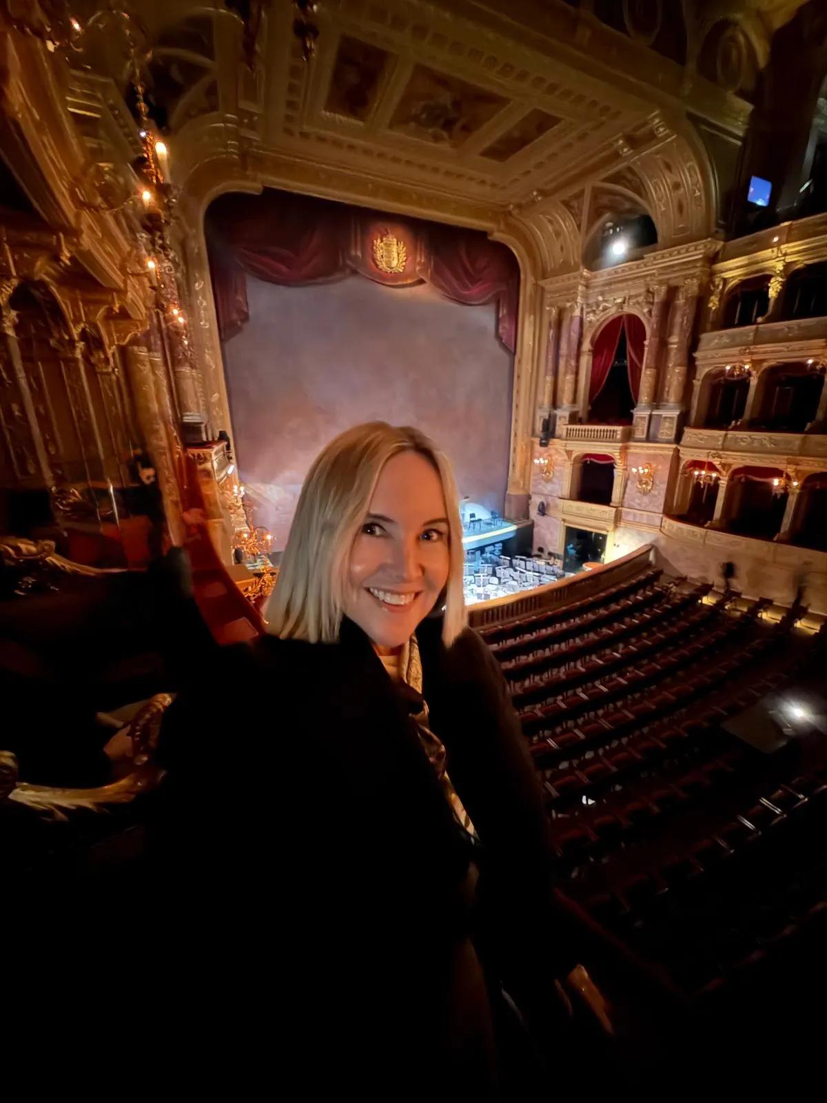 Influencer Nikki Parkinson at Budapest Opera House